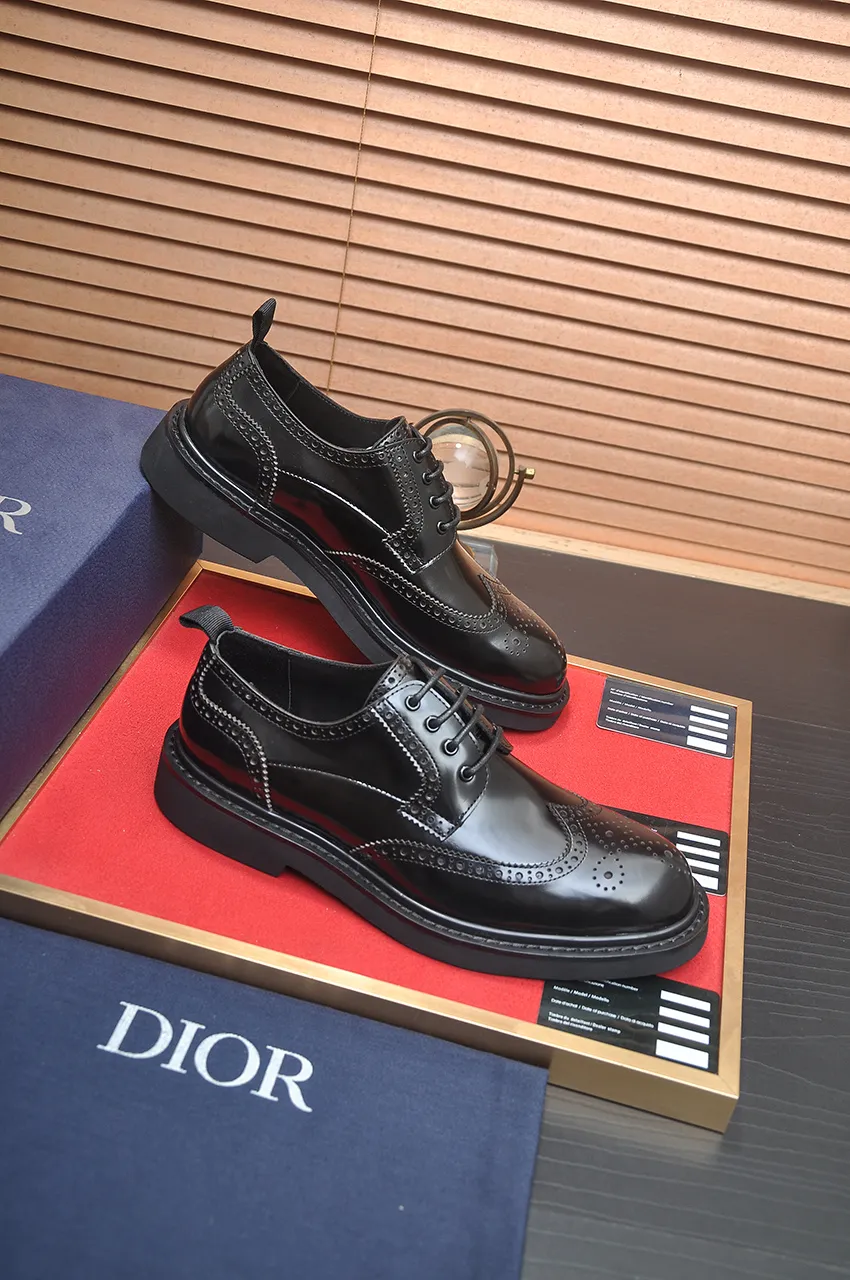 Men's shoes 💰800💶[Dior] (water-dyed cowhide lining) Dior original 1:1 high-quality factory, imported original materials, imported version of raw cowhide, water-dyed cowhide lining, original TPU outsole, code number: 39-44 (38 45 custom-made, non-refundable)